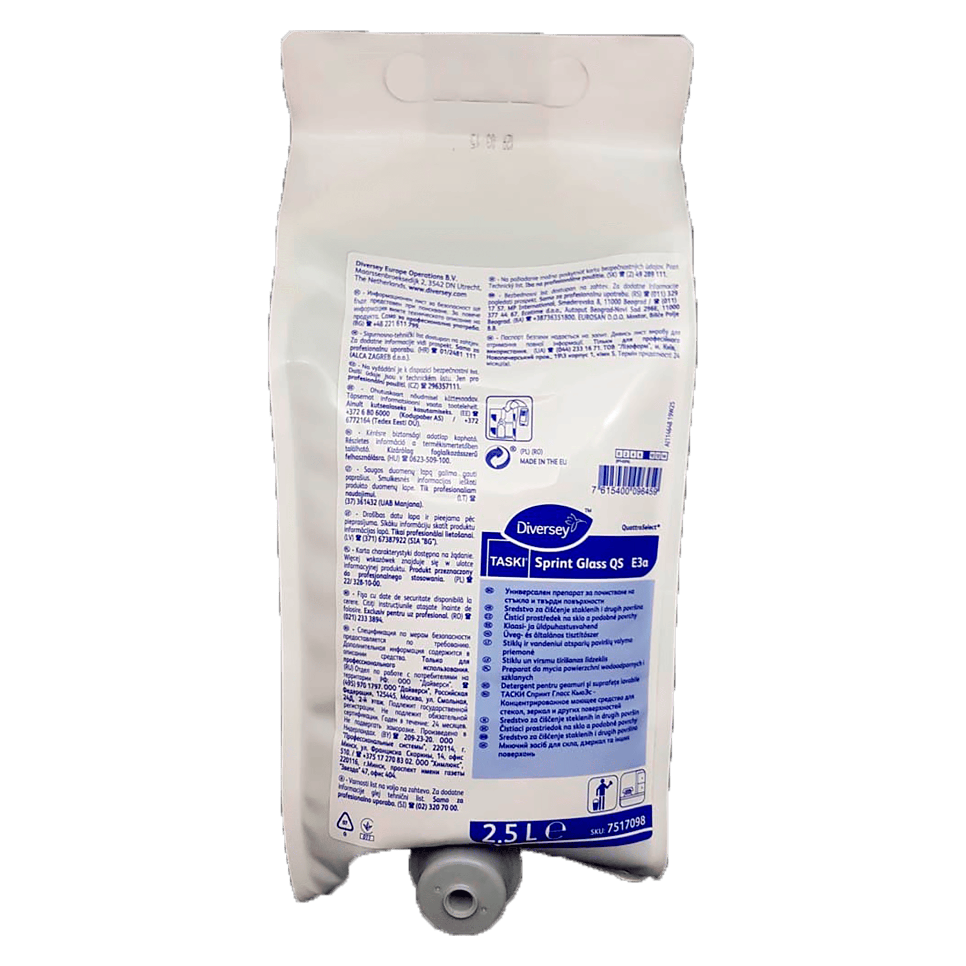 Diversey Taski Sprint Glass QS 2,5L - для водостійких поверхонь